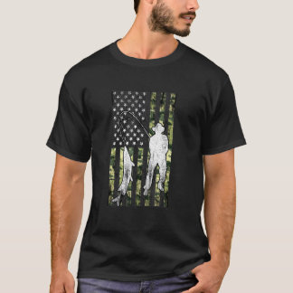 T-shirt Mens Fisherman Patriotic Fishing Camouflage