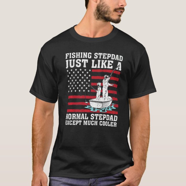 T-shirt Mens Fishing Stepdad Comme Un Stepdad Fa Stepdad N (Devant)