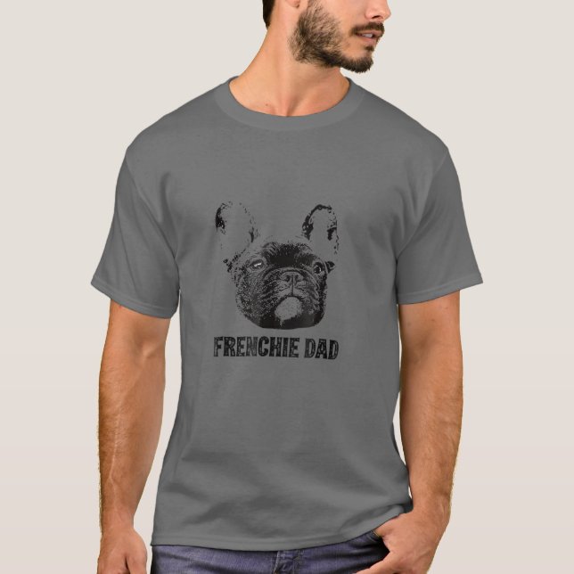 T-shirt Mens Frenchie Dad Shirt - French Bulldog Dad (Devant)