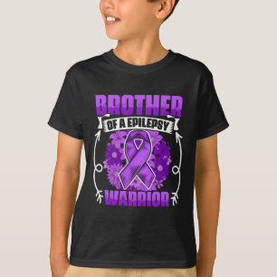 T-shirt Mens Frère De L'Épilepsie Guerrier Survivant Épile