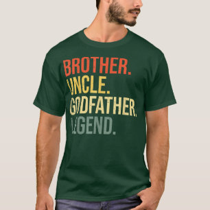 T-shirt Mens Frère Oncle Godfather Légende Amusant Meilleu