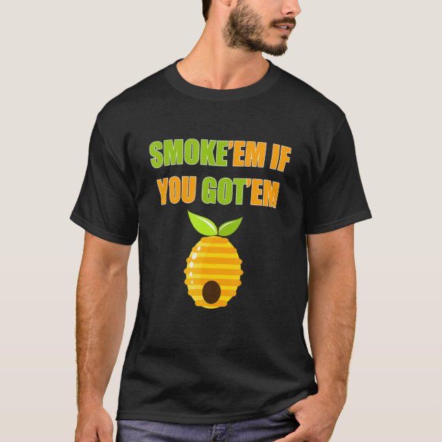 T-shirt Mens Fument-em Si Vous Avez Em Apiaries Amateur D' (Devant)