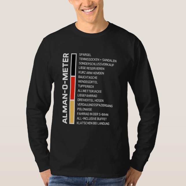 T-shirt Mens Fun Alman O Meter Vraiment Almans (Devant)