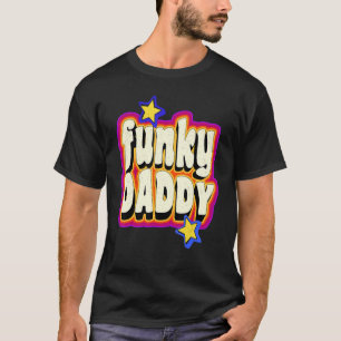 T-shirt Mens Funky Vintage Retro les années 70 Funky Daddy