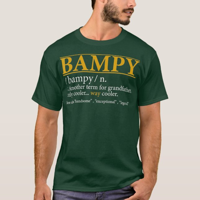 T-shirt Mens Funny BAMPY définition Fathers day (Devant)