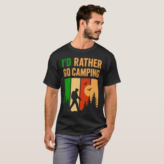 T-shirt Mens funny camping  (Devant entier)