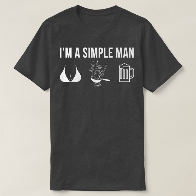 T-shirt mens funny cooking chef cook hobby simple man 517  (Design devant)