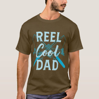 T-shirt Mens Funny Pêche Papa Mens Funny Reel Cool Poisson