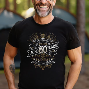 T-shirt Mens Funny Whiskey 50e anniversaire
