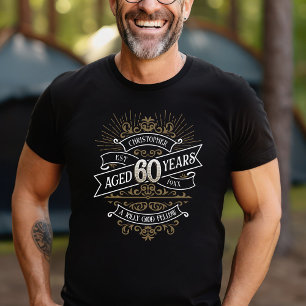 T-shirt Mens Funny Whiskey 60e anniversaire