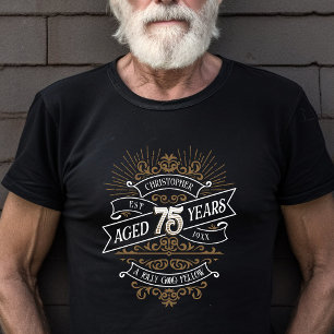 T-shirt Mens Funny Whiskey 75e anniversaire
