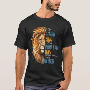 T-shirt Mens Gemini King Zodiac Astrologie Anniversaire Li