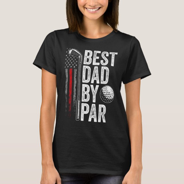 T-shirt Mens Golf Best Papa Par Par Par Daddy Golfer Ameri (Devant)