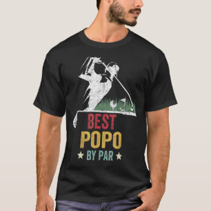 T-shirt Mens Golf Best Popo By Par Grand-pa Golfer Père