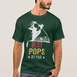 T-shirt Mens Golf Best Pops By Par Grand-pa Golfer Père