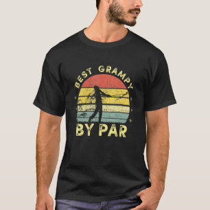 T-shirt Mens Golfeur Papa Mens Retro Meilleur Grampy Par G