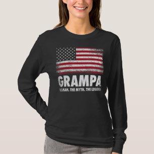 T-shirt Mens Grampa L'Homme Le Mythe La Légende Grand-Père