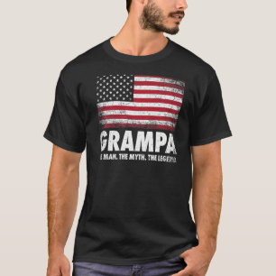 T-shirt Mens Grampa L'Homme Le Mythe La Légende Grand-Père