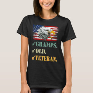 T-shirt Mens Gramps Vieux vétéran américain Cool du drapea