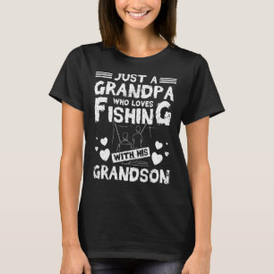 T-shirt Mens Grand-pa adore pêcher avec son petit-fils