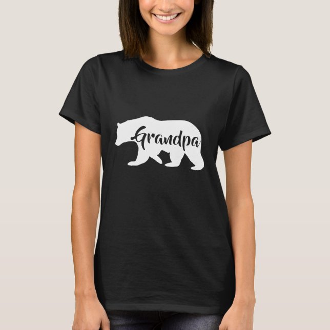 T-shirt Mens Grand-pa Ours Camping Gramps Tee (Devant)
