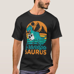 T-shirt Mens Grand-pa Saurus Rex Dinosaur Grand-père Match