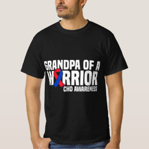 T-shirt Mens Grand-père d'un guerrier CHD Coeur congénital