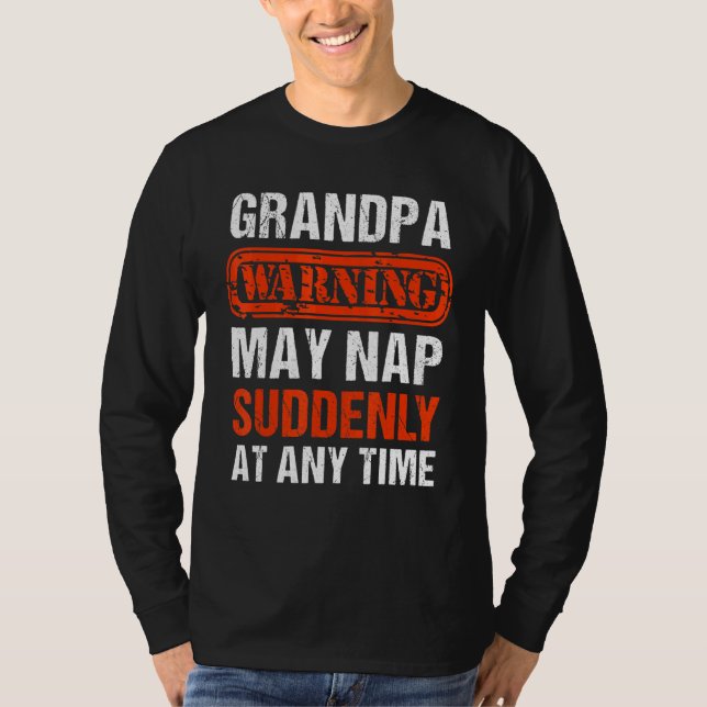 T-shirt Mens Grand-Père - Grand-Père Avertissement Peut To (Devant)