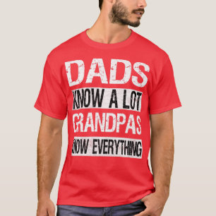 T-shirt Mens Grand-Père Sait Tout Papa Da Pères Drôle