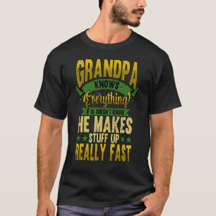 T-shirt Mens Grand-père sait tout Père Fête des pères