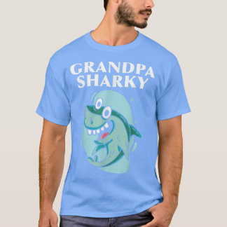 T-shirt Mens grand-père Sharky Grandfather Shark Lover Gra