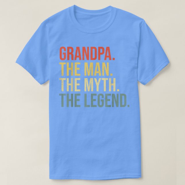 T-shirt Mens Grandpa L'Homme Le Mythe La légende Grand-Pèr (Design devant)