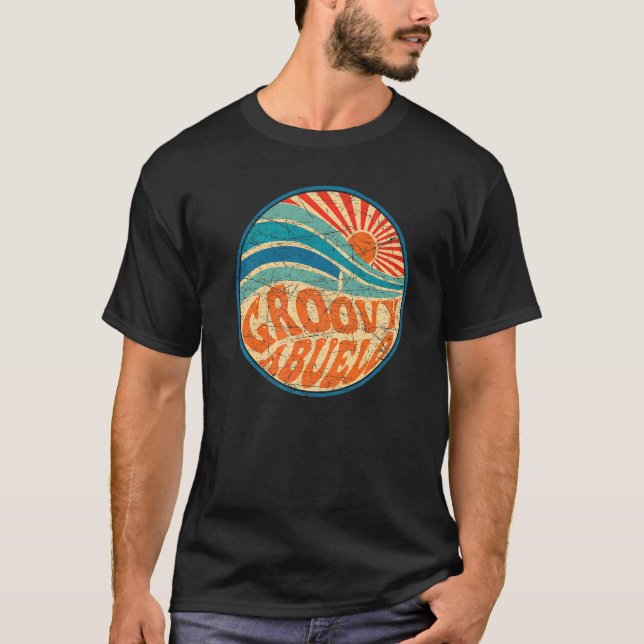 T-shirt Mens Groovy Abuelo 70s Aesthetic Nostalgia 1970's  (Devant)