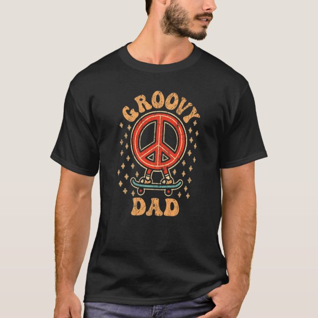 T-shirt Mens Groovy Dad 70s Aesthetic Nostalgia 1970's Ret (Devant)
