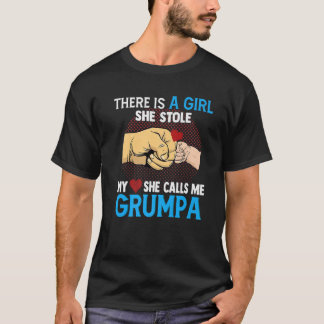 T-shirt Mens Grumpa Fête des pères De La Femme Et De La Fi