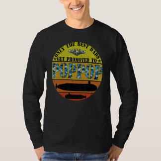 T-shirt Mens Grumpy Vieux Vétéran Meilleurs Pères Promu À 