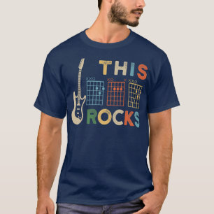 T-shirt Mens Guitariste Ce Papa Frappe Des Cordes Pour Éle