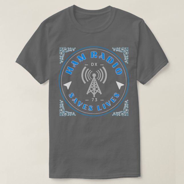 T-shirt Mens Ham Radio Sauve la vie Amateur Radio DX Conte (Design devant)
