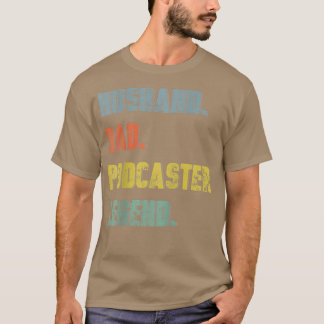 T-shirt Mens Husband Dad Podcaster Legend Vintage Father's