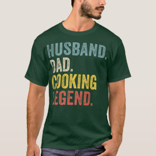 T-shirt Mens Husband Papa Cooking Legend