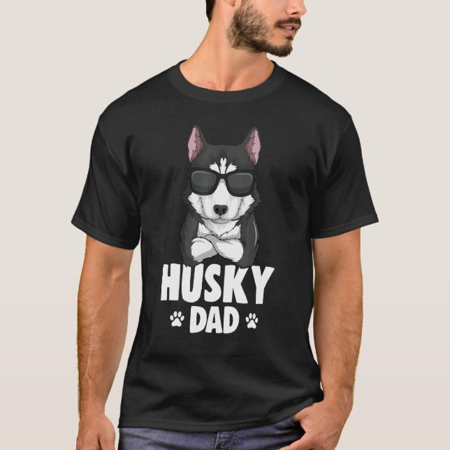 T-shirt Mens Husky Dad Dog Lover (Devant)