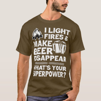 T-shirt Mens I Feux Légers Et Faire La Bière Disparaître D