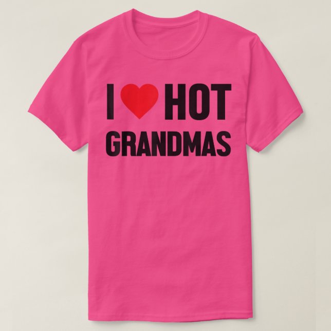 T-shirt Mens I Heart Grandmas Hot  (Design devant)