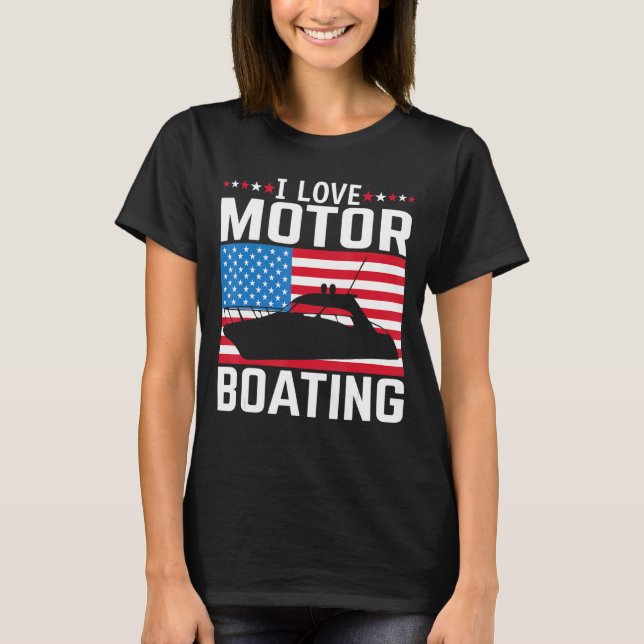 T-shirt Mens I Love Motorboating Tee Nitro B (Devant)