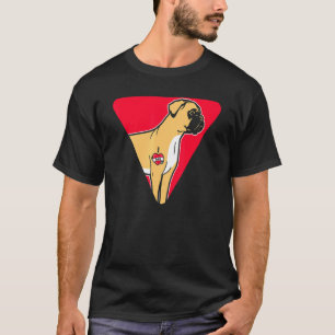T-shirt Mens I Love Papa Cute Boxer Chien Papa 2