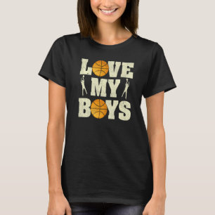 T-shirt Mens I Loy My Boys Netball Fête des pères Netball