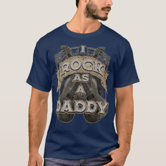 T-shirt Mens I Rock As A Daddy Guitar Music Festival pour