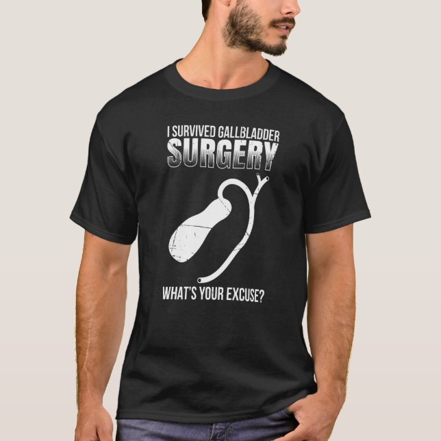 T-shirt Mens I Survived Gallbladder Chirurgie Whats Your E (Devant)