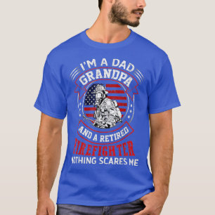 T-shirt Mens Im Papa Grand-Père Retraité Pompier Rien Sc