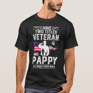 T-shirt Mens J'Ai Deux Titres Vétérinaire Et Pappy - Cool 